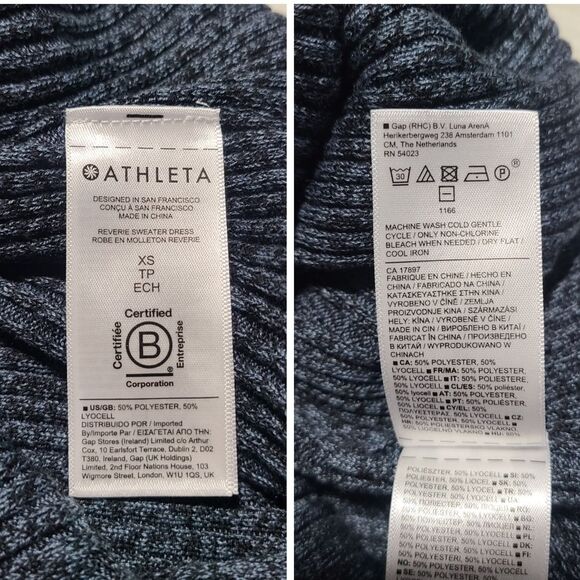 NWT|Athleta Reverie Long Sleeve Sweater Dress, XS - Picture 11 of 11